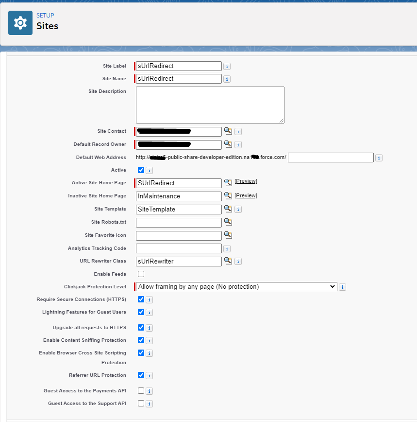 surl redirect sites page.png
